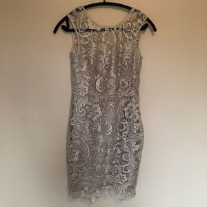 Silver lace boutique dress